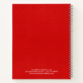 Minimalistisch rood Vintage vetleder Notitieboek (Achterkant)