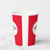 Minimalistisch rood voor zakelijke Logo Papieren Bekers (Rechts)