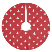 Minimalistisch rood wit kerstbomen patroon schatti kerstboom rok (Voorkant)
