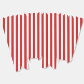 Minimalistisch rood-wit strepenpatroon bedankdoosjes (Ongevouwen)