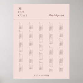 Minimalistisch Roos - Alfabetische weddenschappen Poster