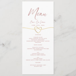 Minimalistisch Roos bruiloft Menu