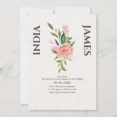 Minimalistisch Roos- en naaldhout Kaart (Voorkant)