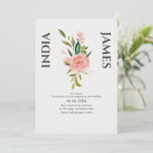 Minimalistisch Roos- en naaldhout Kaart (Staand voorkant)