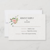 Minimalistisch Roos- en naaldhout RSVP Kaartje (Voorkant)