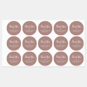 Minimalistisch Roos en wit huwelijk Labels (Vel)