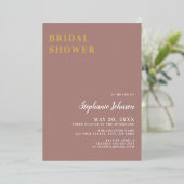 Minimalistisch Roos en wit Vrijgezellenfeest Folie Uitnodiging (Staand Voorkant)