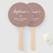 Minimalistisch Roos en wit Vrijgezellenfeest Handwaaier (Voorkant en achterkant)