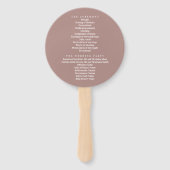 Minimalistisch Roos en witte handband Handwaaier (Achterkant)