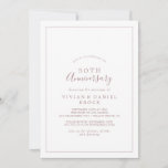 Minimalistisch Roos Gold 50th Wedding Jubileum Kaart<br><div class="desc">Dit minimalistische roos gouden 50ste huwelijksfeest is perfect voor een eenvoudige verjaardagsfeest. Het moderne romantische ontwerp kenmerkt klassiek roos goud en witte typografie in combinatie met een rustige, maar elegante kalligrafie met stijl met handschrift. in elke kleur. Houd het ontwerp eenvoudig en elegant, zoals het is, of personaliseer het door...</div>