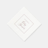 Minimalistisch Roos Gold Baby shower Napkins Servet (Hoek)