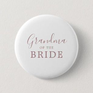 Minimalistisch Roos Gold Bride Grandma Vrijgezelle Ronde Button 5,7 Cm