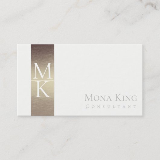 Minimalistisch roos Gold & Cream Visitekaartje (Voorkant)