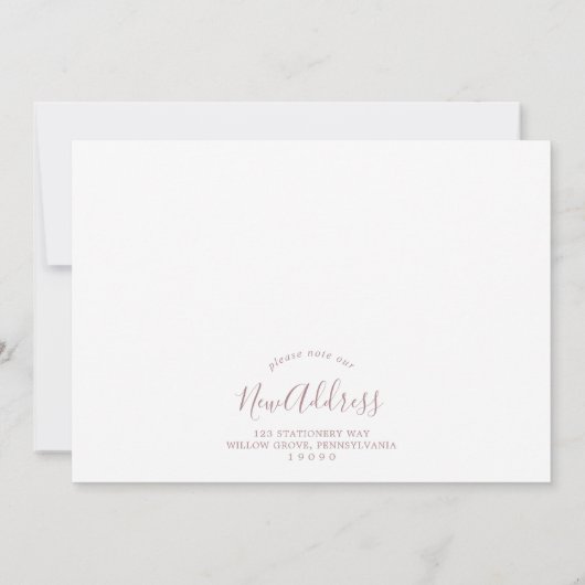 Minimalistisch Roos Gold Decing New Halls Feestdagenkaart (Achterkant)