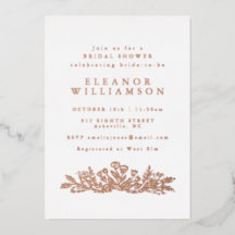 Minimalistisch Roos Gold Foil Botanisch Vrijgezell