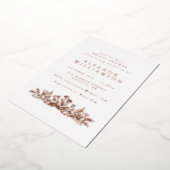 Minimalistisch Roos Gold Foil Botanisch Vrijgezell Folie Uitnodiging (Gedraaid)