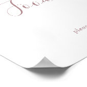 Minimalistisch Roos Gold Food Table Sign Poster (Hoek)