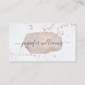 Minimalistisch Roos Gold Glitter Makeup Artist Mod Visitekaartje (Voorkant)