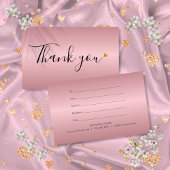 Minimalistisch Roos Gold Heart Cadeaucertificaat Visitekaartje