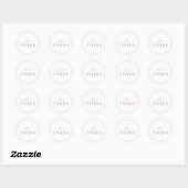 Minimalistisch Roos Gold Het is Twins Baby shower Ronde Sticker (Vel)