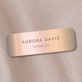 Minimalistisch Roos Gold Modern Business Naamplaatje