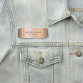 Minimalistisch Roos Gold Modern Business Naamplaatje (In situ)