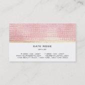 Minimalistisch Roos Gold Peach Roze White Stylist Visitekaartje (Achterkant)