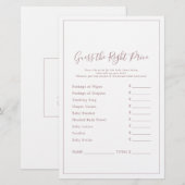 Minimalistisch Roos Gold raadt het juiste prijsspe (Voorkant / Achterkant)