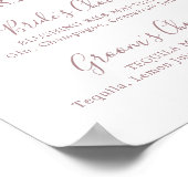 Minimalistisch Roos Gold Signature Drink Sign Poster (Hoek)