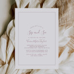 Minimalistisch Roos Gold Sip en zie Uitnodiging<br><div class="desc">Dit minimalistische roos gouden zusje en deze uitnodiging zijn perfect voor een eenvoudige ontmoeting met de baby. Het moderne romantische ontwerp kenmerkt klassiek roos goud en witte typografie in combinatie met een rustige, maar elegante kalligrafie met stijl met handschrift. in elke kleur. Houd het ontwerp eenvoudig en elegant, zoals het...</div>