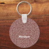 Minimalistisch Roos Gold Sleutelhanger (Voorkant)
