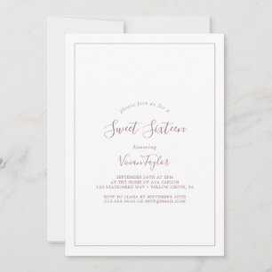 Minimalistisch Roos Gold Sweet Sixteen Birthday Kaart