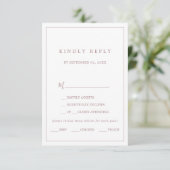 Minimalistisch Roos Gold Typografie Menu Keuze RSV (Staand voorkant)