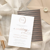 Minimalistisch Roos Gold Typography Wedding Kaart