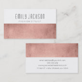 Minimalistisch Roos Gold Visitekaartje (Voorkant / Achterkant)