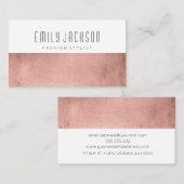 Minimalistisch Roos Gold Visitekaartje (Voorkant / Achterkant)