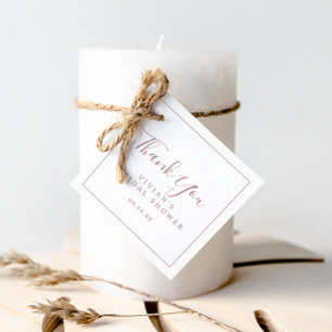 Minimalistisch Roos Gold Vrijgezellenfeest Harteli Bedankjes Labels