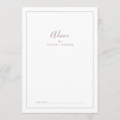 Minimalistisch Roos Gold Wedding Advice Kaart (Voorkant)