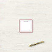 Minimalistisch Roos goud, 2 randen Post-it® Notes (Op bureau)