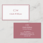 Minimalistisch Roos goud, 2 randen Visitekaartje (Voorkant / Achterkant)