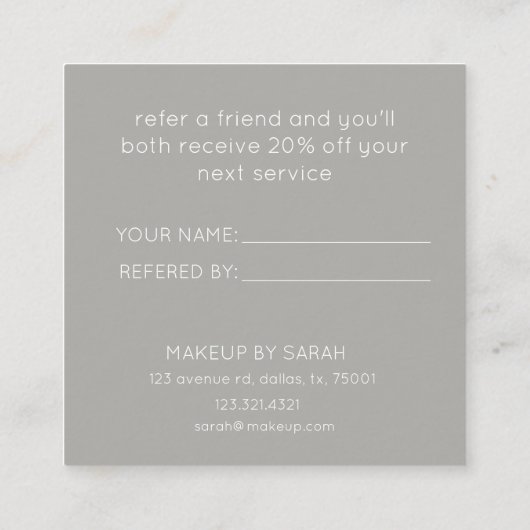 Minimalistisch roos goud Deel de liefde | loyalite Vierkante Visitekaartje