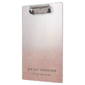 minimalistisch roos goud glitter ombre eenvoudig z klembord (Links)