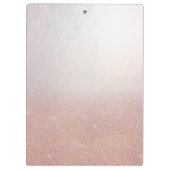 minimalistisch roos goud glitter ombre eenvoudig z klembord (Achterkant)