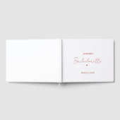 Minimalistisch Roos Goud Script Bachelorette Party Gastenboek (Volledig)