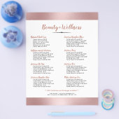 Minimalistisch Roos-gouden achtergrond Flyer (Enkel)