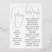  minimalistisch Roos gouden wit bruiloft programma (Achterkant)