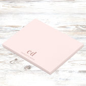 Minimalistisch roos goudmonogram zwart post-it® notes