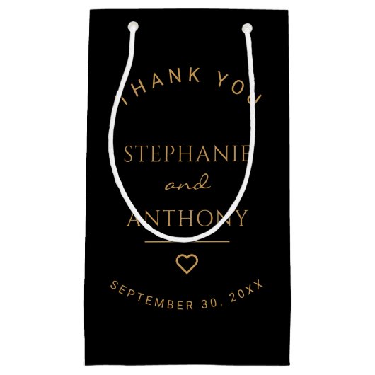 Minimalistisch Roos met hete moderne bruiloft Klein Cadeauzakje (Voorkant)