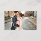 Minimalistisch Roos QR-foto van bruiloft RSVP Informatiekaartje (Achterkant)