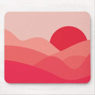 Minimalistisch Roos Red Muismat
